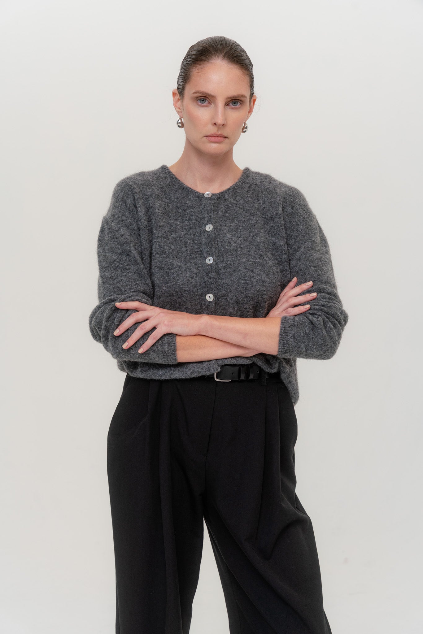 FLUFFY Alpaca Cardigan with Buttons