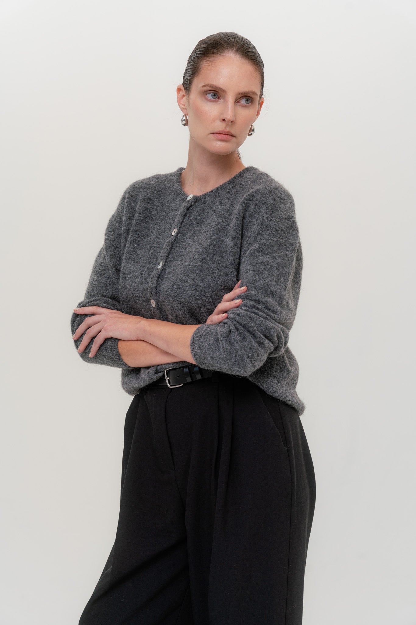 FLUFFY Alpaca Cardigan with Buttons