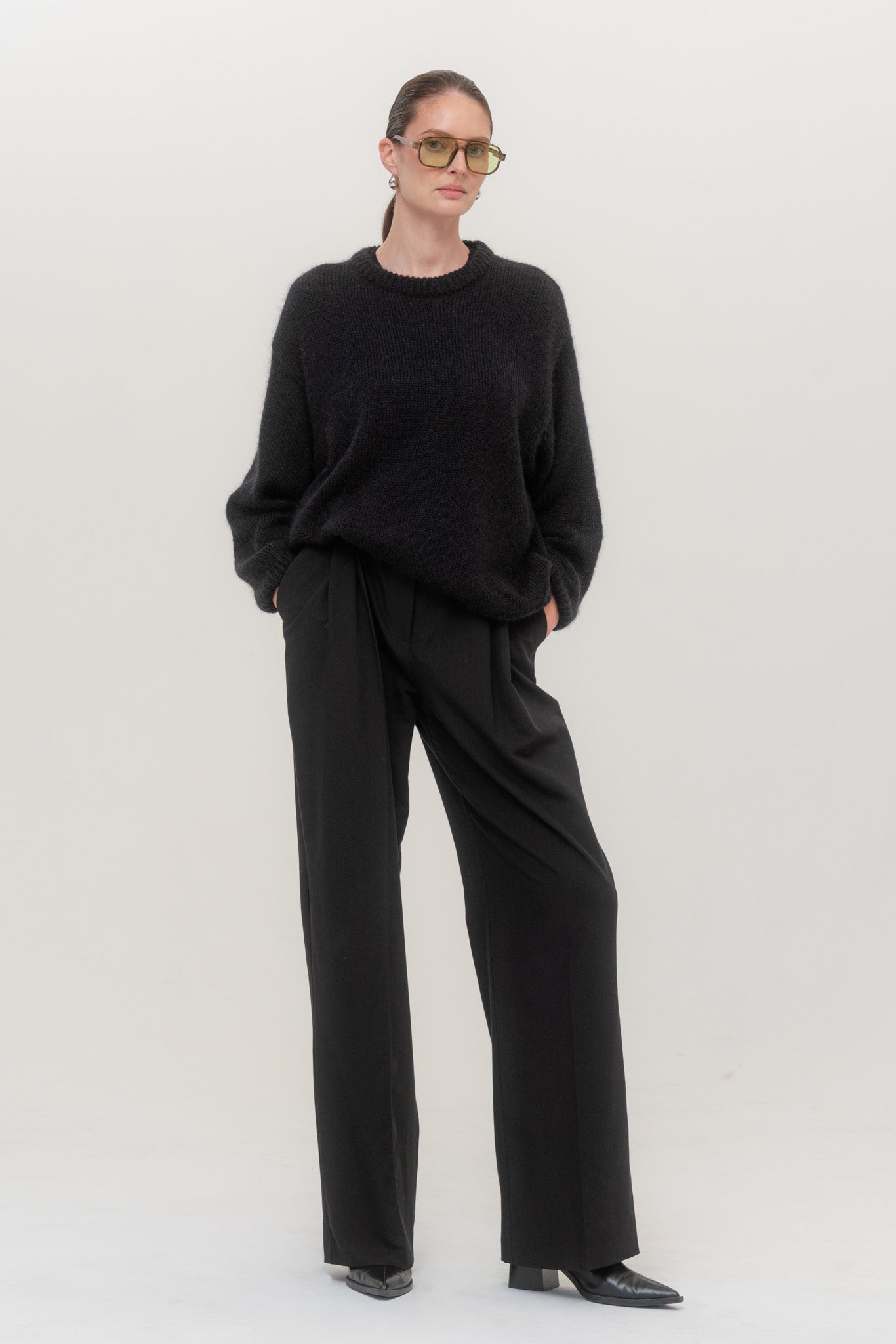 SOFT ROME Mohair and Merino Wool Sweater White