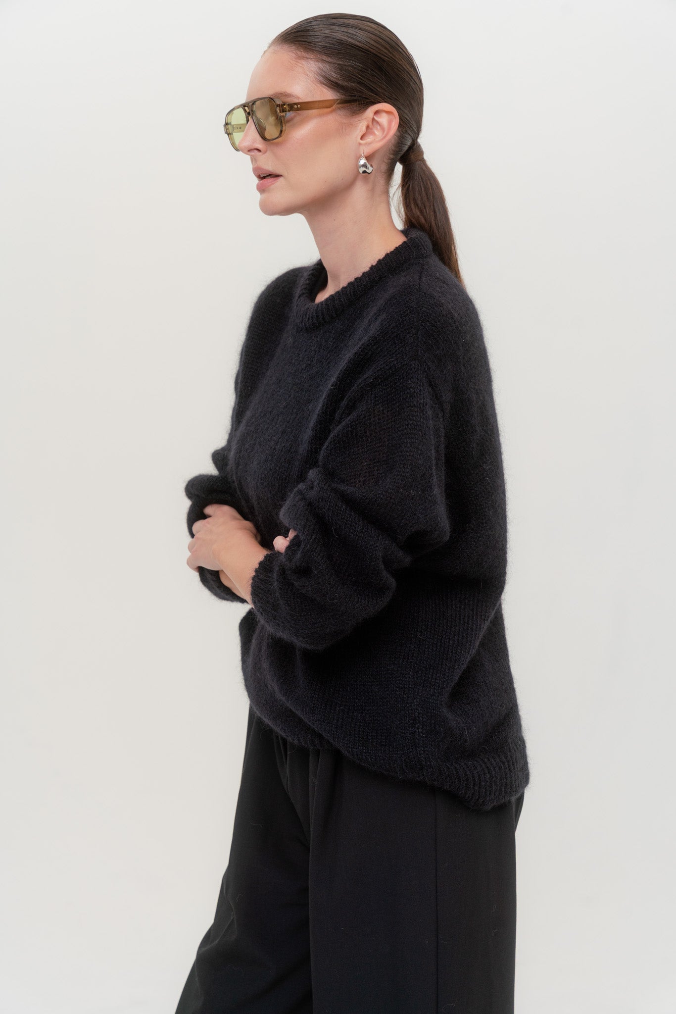 SOFT ROME Mohair and Merino Wool Sweater White