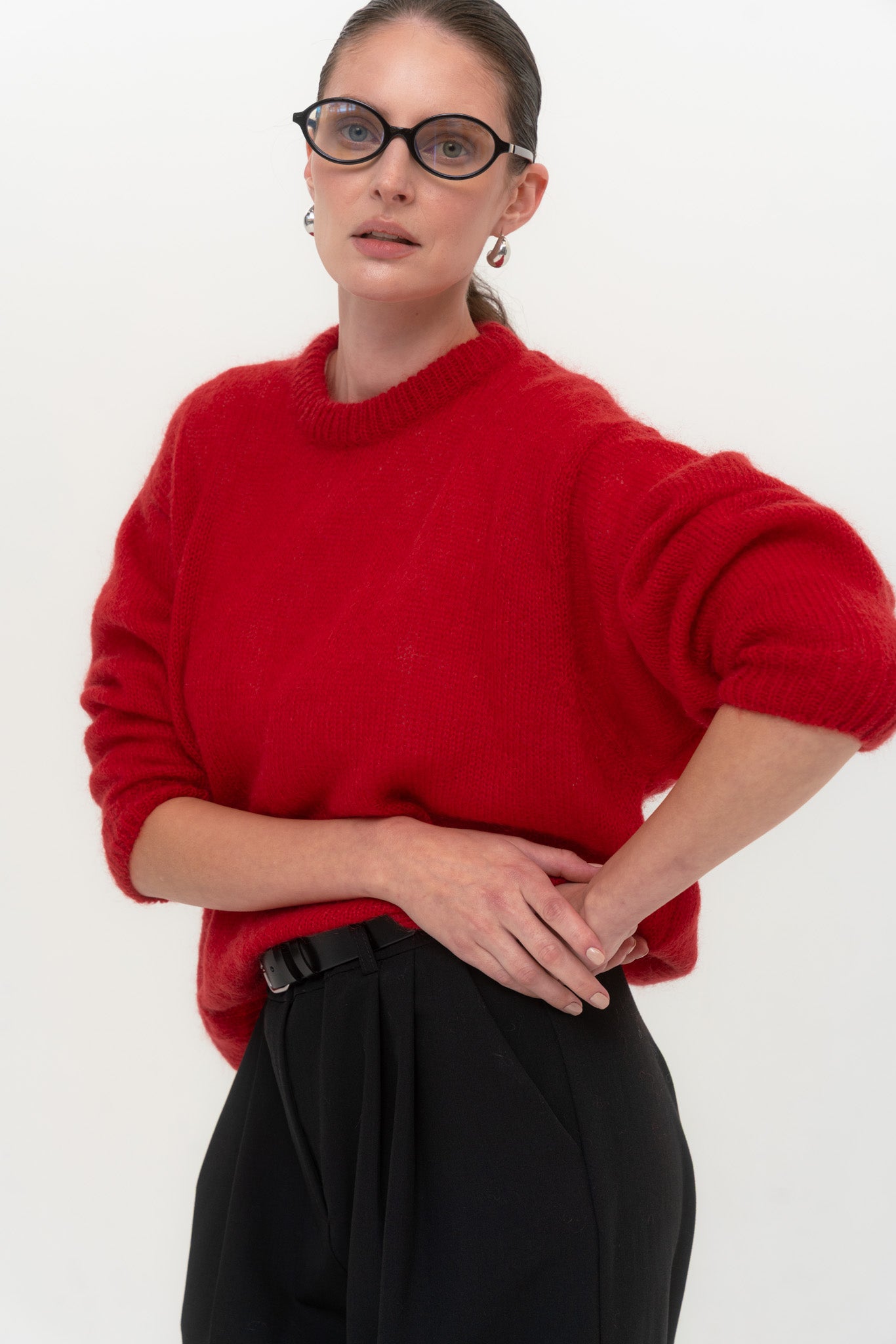 SOFT ROME Mohair and Merino Wool Sweater Red – Acada Studio