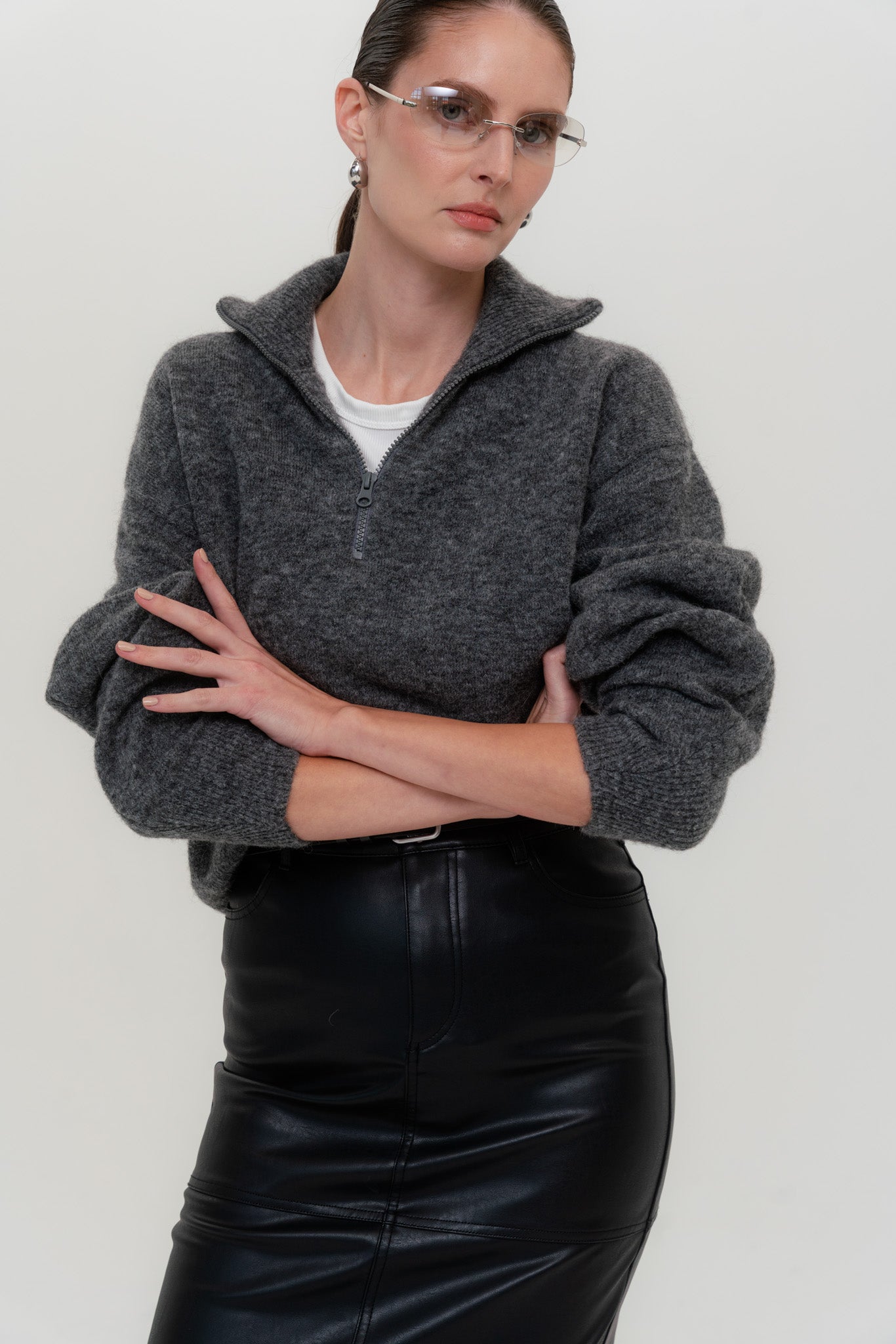 AMSTERDAM Alpaca Sweater with Zipper