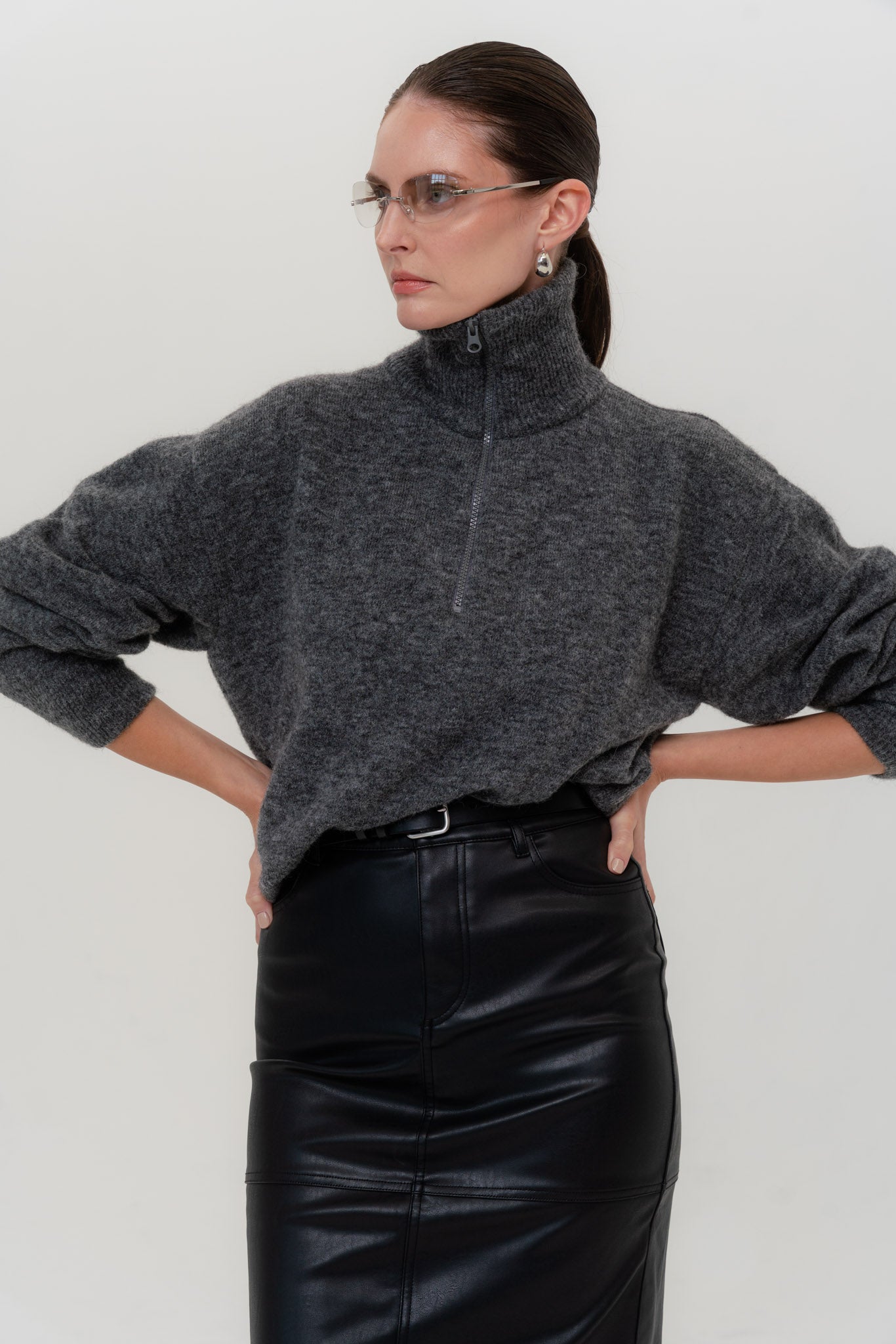 AMSTERDAM Alpaca Sweater with Zipper